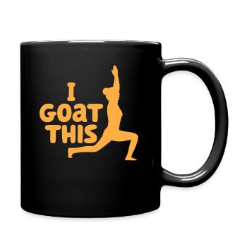 Ich bin Ziege, diese Yoga-Enthusiastin - Tasse einfarbig - Schwarz - Rechts