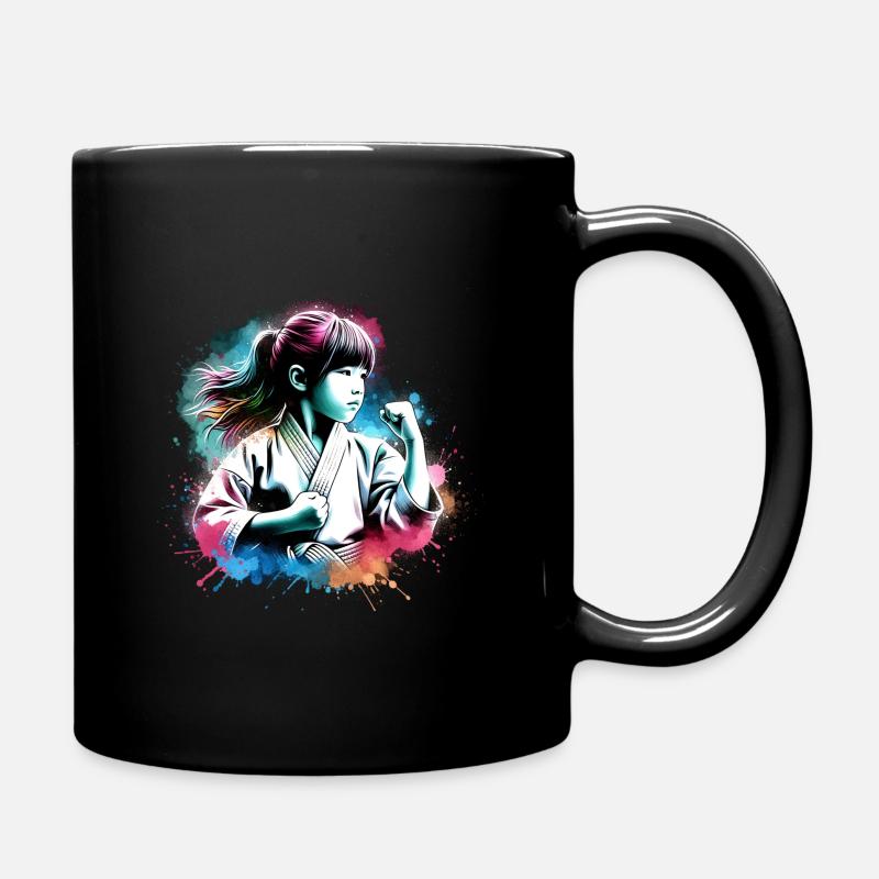Mädchen, die Kampfsport lieben - Tasse einfarbig - Schwarz