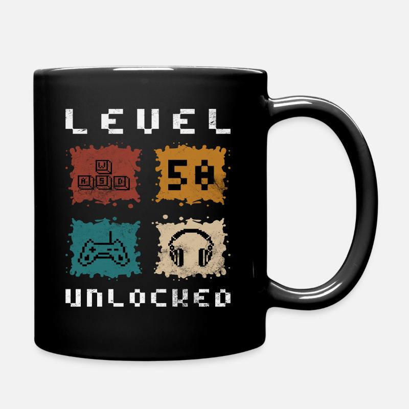 50e Anniversaire Niveau 50 Débloqué 50 Ans Gamer - Mug uni - noir