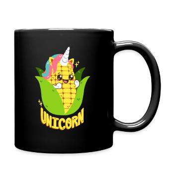 Unicorn on the cob - Full Colour Mug - black - Right
