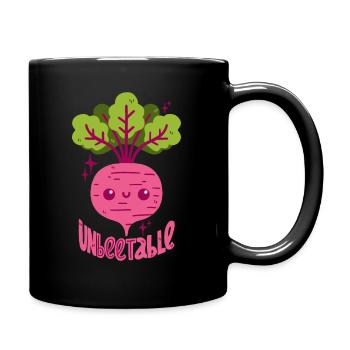 Jeu de mots sur la betterave - Mug uni - noir - Droite
