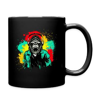 DJ Monkey Music Party Fun Sunglasses Fun Dancing C - Full Colour Mug - black - Right