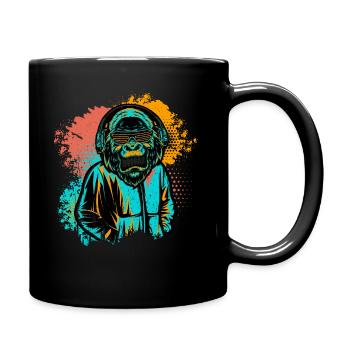 DJ Monkey Music Party Fun Sunglasses Monkey Headph - Tasse einfarbig - Schwarz - Rechts