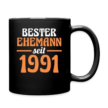 Valentine's Day Best Husband Since 1991 - Full Colour Mug - black - Right