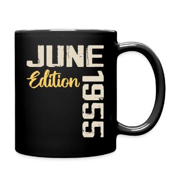 Né(e) en Juin 1955 Cadeau Juin 1955 Anniversaire - Mug uni - noir - Droite