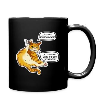 Feline Frustration: Not Today, (Cat and a box) - Full Colour Mug - black - Right