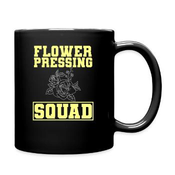 Blumenliebhaber Gärtner - Tasse einfarbig - Schwarz - Rechts