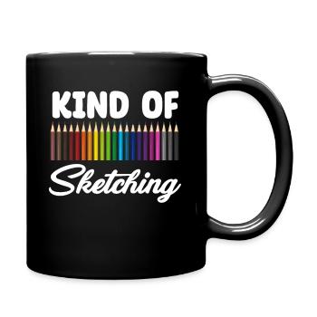 Art Des Skizzierens Skizzenkünstler Maler - Tasse einfarbig - Schwarz - Rechts