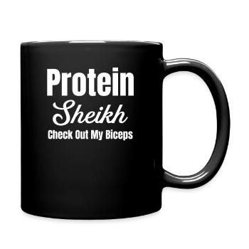 Protein Sheikh Découvrez mon exercice de biceps - Mug uni - noir - Droite