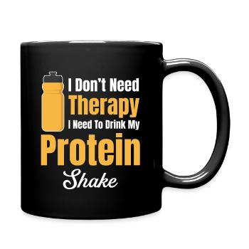 Ich Brauche Keine Therapie. Ich Muss Meinen - Tasse einfarbig - Schwarz - Rechts