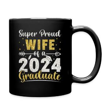 Fière épouse d’un étudiant diplômé de l’université 2024 - Mug uni - noir - Droite