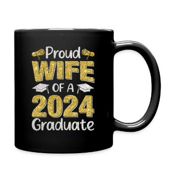 Fière épouse d’un étudiant diplômé de l’université 2024 - Mug uni - noir - Droite