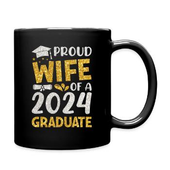 Fière épouse d’un étudiant diplômé de l’université 2024 - Mug uni - noir - Droite