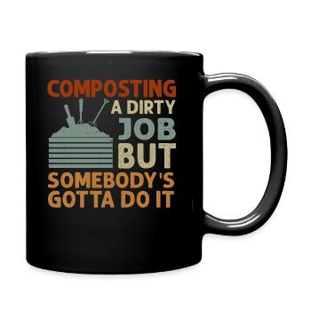 Vermicompost Fermier Vermicompost Mignon Hommes Femmes - Mug uni - noir - Droite