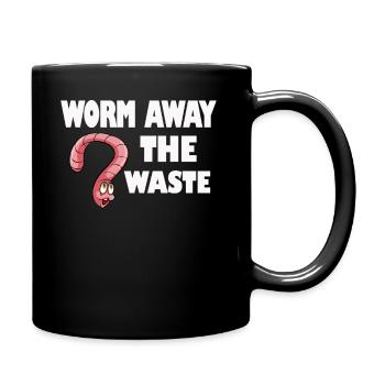 Wurmfarmer Wurmkompost Niedliche Männer Frauen - Tasse einfarbig - Schwarz - Rechts