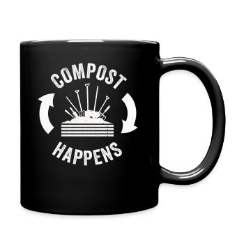 Wurmfarmer Wurmkompost Niedliche Männer Frauen - Tasse einfarbig - Schwarz - Rechts