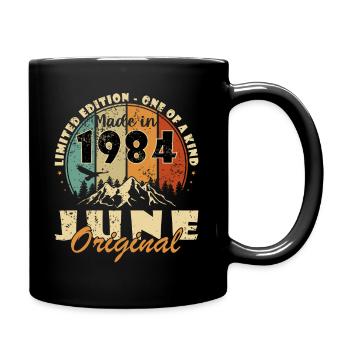 June 1984 birthday June 1984 gift June 1984 - Full Colour Mug - black - Right