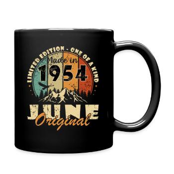June 1954 | Birthday 1954 Born June 1954 - Full Colour Mug - black - Right