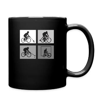 Fahrrad Rad-Polo Radfahrer Fahrrad Polo Fahrrad - Tasse einfarbig - Schwarz - Rechts
