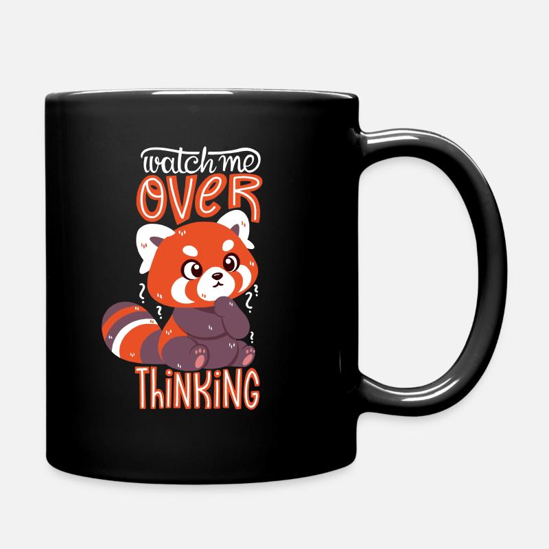 Trop penser au panda roux - Mug uni - noir