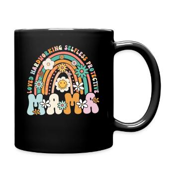 Maman Fête des mères aimée, altruiste, protectrice - Mug uni - noir - Droite