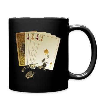 Cartes de poker - Mug uni - noir - Droite