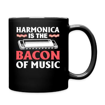 Harmonica Is The Bacon Of Music Mundharmonika - Tasse einfarbig - Schwarz - Rechts