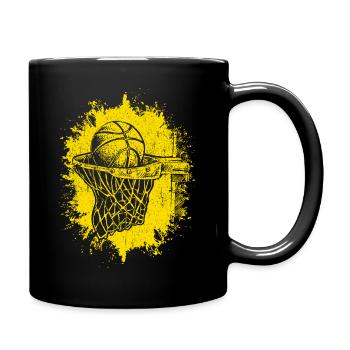 Dunking Basketball Spieler Korbleger Geschenk Bask - Tasse einfarbig - Schwarz - Rechts
