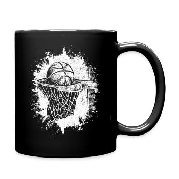 Dunking Basketball Spieler Mannschaft Basketballer - Tasse einfarbig - Schwarz - Rechts