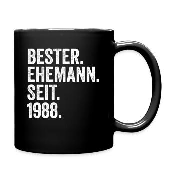 Ehemann Seit 1988 - Tasse einfarbig - Schwarz - Rechts