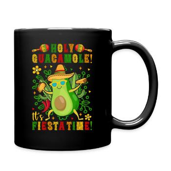 Avocado Holy Guacamole Mexikanisch Fiesta - Tasse einfarbig - Schwarz - Rechts