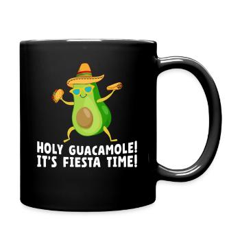 Avocado Holy Guacamole Mexikanisch Fiesta - Tasse einfarbig - Schwarz - Rechts