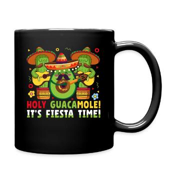 Avocado Holy Guacamole Mexikanisch Fiesta - Tasse einfarbig - Schwarz - Rechts
