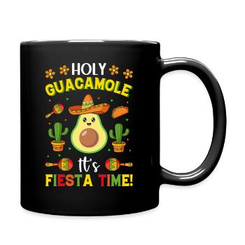Avocado Holy Guacamole Mexikanisch Fiesta - Tasse einfarbig - Schwarz - Rechts