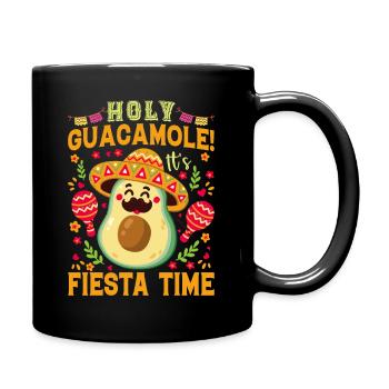 Avocado Holy Guacamole Mexikanisch Fiesta - Tasse einfarbig - Schwarz - Rechts