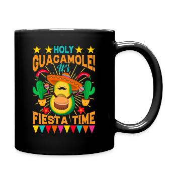 Avocado Holy Guacamole Mexikanisch Fiesta - Tasse einfarbig - Schwarz - Rechts