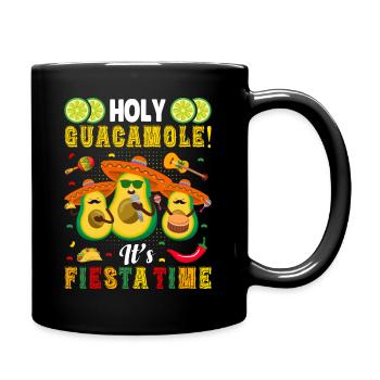 Avocado Holy Guacamole Mexikanisch Fiesta - Tasse einfarbig - Schwarz - Rechts