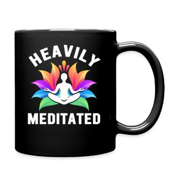 Stark meditiert - Tasse einfarbig - Schwarz - Rechts