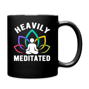 Stark meditiert - Tasse einfarbig - Schwarz - Rechts