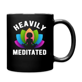 Stark meditiert - Tasse einfarbig - Schwarz - Rechts
