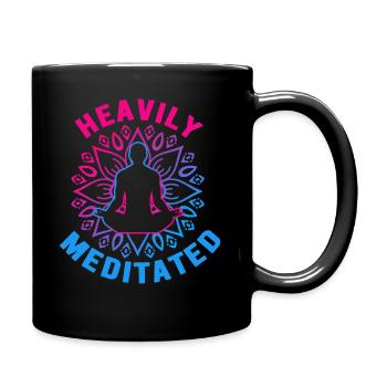Stark meditiert - Tasse einfarbig - Schwarz - Rechts