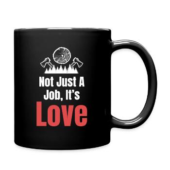 Not just a job, it's love. Carpenter - Full Colour Mug - black - Right