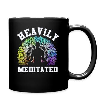 Stark meditiert - Tasse einfarbig - Schwarz - Rechts