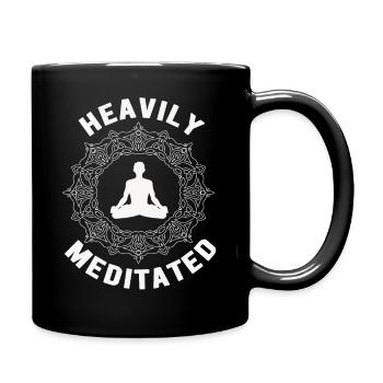 Stark meditiert - Tasse einfarbig - Schwarz - Rechts