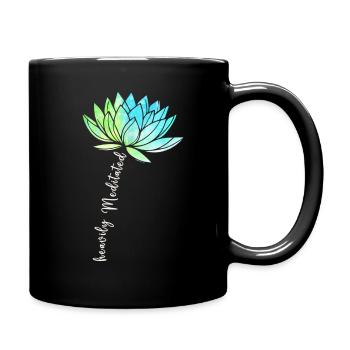 Stark meditiert - Tasse einfarbig - Schwarz - Rechts