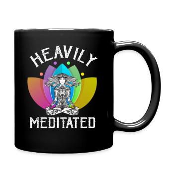 Stark meditiert - Tasse einfarbig - Schwarz - Rechts