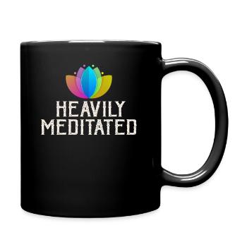 Stark meditiert - Tasse einfarbig - Schwarz - Rechts