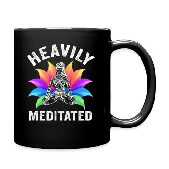 Stark meditiert - Tasse einfarbig - Schwarz - Rechts