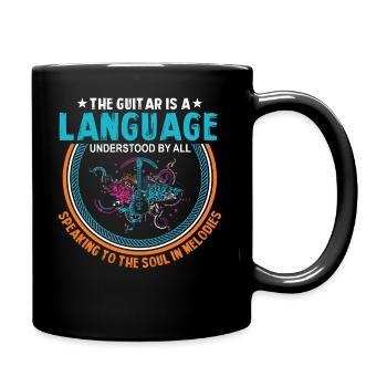 La guitare est un langage compris de tous, Speaki - Mug uni - noir - Droite