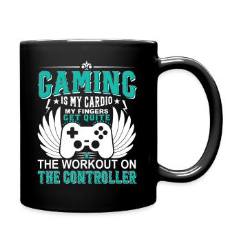 Gaming ist mein Cardio - meine Finger werden ziemlich wor - Tasse einfarbig - Schwarz - Rechts